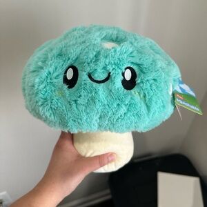 NWT Mini Squishable Teal Mushroom Plush